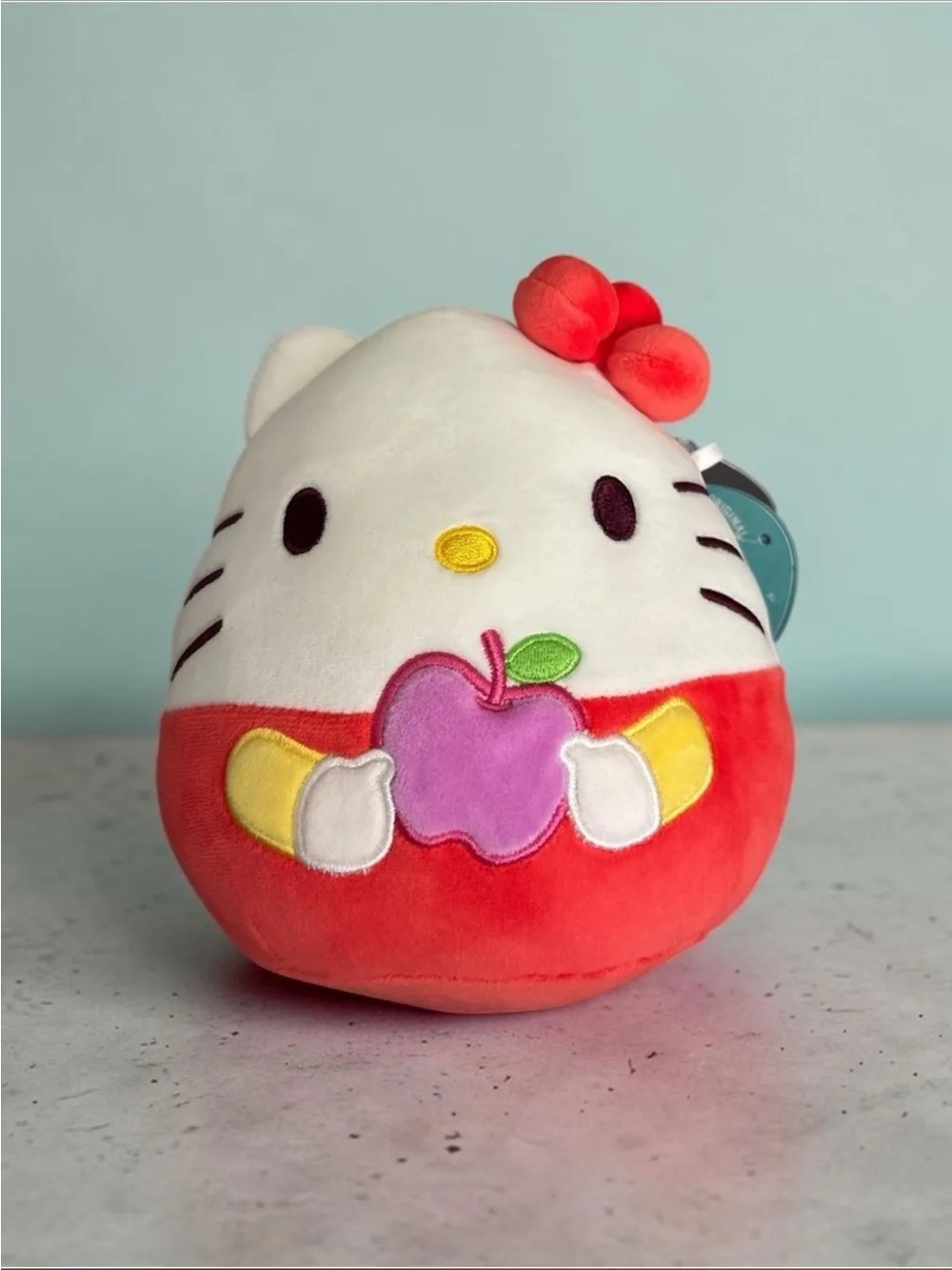 Hello Kitty Plush - White, Red & Purple Apple Design
